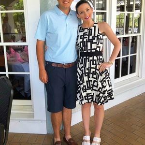 Milly Black and White Patterned Dress